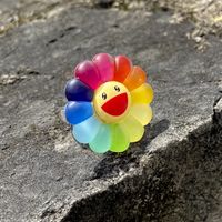 Wholesale Jewelry Daisy Flower Color Smiley Resin Ring Nihaojewelry sku image 1