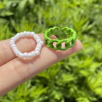 Wholesale Jewelry Color Rice Bead Alloy Ring Set Nihaojewelry sku image 4
