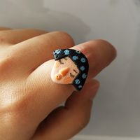 Wholesale Jewelry Cartoon Character Avatar Resin Ring Nihaojewelry sku image 1