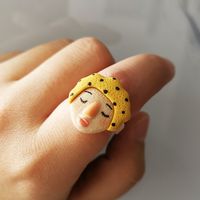 Wholesale Jewelry Cartoon Character Avatar Resin Ring Nihaojewelry sku image 3