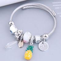 Wholesale Fashion Drop Pineapple Multi-element Pendant Titanium Steel Bracelet Nihaojewelry main image 1