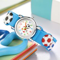 Großhandel Cartoon Uhr 3d Geprägtes Fußball Muster Kinder Uhr Hallo Schmuck main image 5