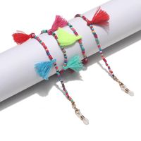 Wholesale Fashion Mixed Color Beads Multicolor Tassel Glasses Chain Nihaojewelry main image 3