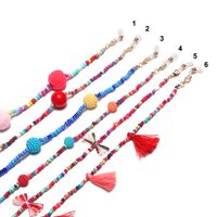 Wholesale Fashion Mixed Color Beads Multicolor Tassel Glasses Chain Nihaojewelry main image 4