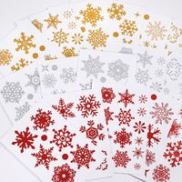 New Htjd2303 Snowflake Gold-sprinkling Christmas Glass Window Commercial Wall Decoration Electrostatic Wall Stickers main image 1