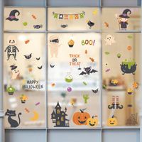 New Halloween001 Cartoon Cute Children Halloween Party Atmosphere Glazing Plate Glass Decorative Wall Sticker main image 1