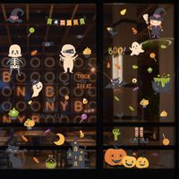 New Halloween001 Cartoon Cute Children Halloween Party Atmosphere Glazing Plate Glass Decorative Wall Sticker main image 3