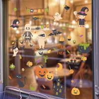 New Halloween001 Cartoon Cute Children Halloween Party Atmosphere Glazing Plate Glass Decorative Wall Sticker main image 5