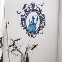 Nouveau Miroir Corneille Château Halloween Atmosphère Vitrage Plaque De Verre Décoratif Sticker Mural Auto-adhésif main image 4