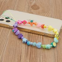 Wholesale Acrylic Heart Fruit Star Striped Mixed Color Beads Mobile Phone Lanyard Nihaojewelry main image 5