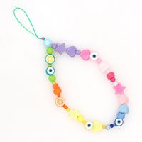 Wholesale Acrylic Heart Fruit Star Striped Mixed Color Beads Mobile Phone Lanyard Nihaojewelry main image 3