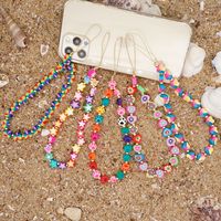 Ethnic Style 4mm Acrylic Golden Balls Mobile Phone Lanyard Color Matching Mixed Color Polymer Clay Cute Claw Anti-lost Mobile Phone Charm Women main image 5