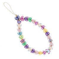Ethnic Style 4mm Acrylic Golden Balls Mobile Phone Lanyard Color Matching Mixed Color Polymer Clay Cute Claw Anti-lost Mobile Phone Charm Women main image 6