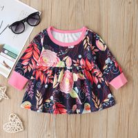 Wholesale Printing Floral Pullover Two-piece Children's Suit Nihaojewelry main image 3