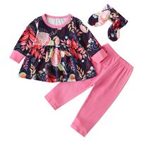 Wholesale Printing Floral Pullover Two-piece Children's Suit Nihaojewelry main image 6