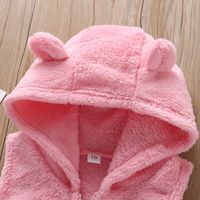 Children's Autumn And Winter Clothes Fashionable Solid Color Infant Hooded Coat Baby Zip-up Shirt Children's Clothing main image 3