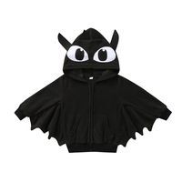 2020 Halloween Kinder Jacke Kapuze Schwarze Fledermaus Stil Lang Ärmel Ige Jungen Herbst Strickjacke Oberteil Grenz Überschreiten Den Großhandel main image 6