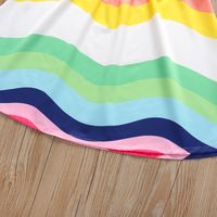 2021 New Summer Girls' Braces Skirt Loose Rainbow Sleeveless Mid-length Children Shirt A- Line Skirt Cross-border main image 5