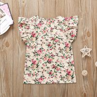 Wholesale Floral Flying Sleeve Children's Round Neck Blouse Nihaojewelry main image 3