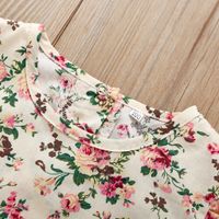 Wholesale Floral Flying Sleeve Children's Round Neck Blouse Nihaojewelry main image 4