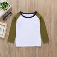Wholesale Children's Color Matching Long-sleeved T-shirt Nihaojewelry main image 1