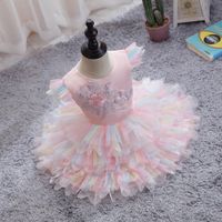 Wholesale Children's Rainbow Color Net Gauze Dress Nihaojewelry main image 5