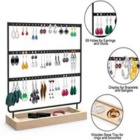 Slotted Wooden Base Jewelry Storage Display Stand Wholesale Nihaojewelry main image 4