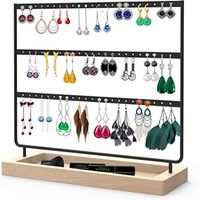 Slotted Wooden Base Jewelry Storage Display Stand Wholesale Nihaojewelry main image 6
