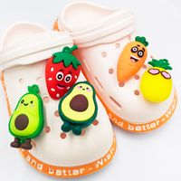 Wholesale Cartoon Three-dimensional Fruit Avocado Strawberry Shoes Buckles Nihaojewelry sku image 1