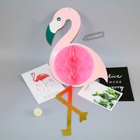 Wholesale Three-tier Flamingo Paper Cake Stand Nihaojewelry sku image 1