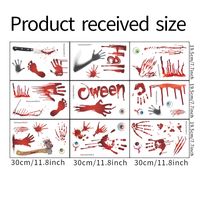 Wholesale Bloody Handprint Footprints Halloween Pattern Wall Sticker Nihaojewelry sku image 1