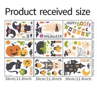 New Halloween001 Cartoon Cute Children Halloween Party Atmosphere Glazing Plate Glass Decorative Wall Sticker sku image 1