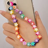 Ethnic Style 4mm Acrylic Golden Balls Mobile Phone Lanyard Color Matching Mixed Color Polymer Clay Cute Claw Anti-lost Mobile Phone Charm Women sku image 9
