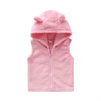 Children's Autumn And Winter Clothes Fashionable Solid Color Infant Hooded Coat Baby Zip-up Shirt Children's Clothing sku image 1