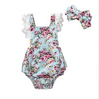 Vente En Gros Impression De Vêtements Pour Enfants Barboteuse Florale Nihaojewelry sku image 4