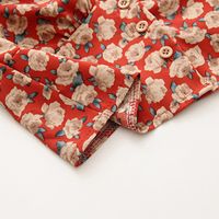 Wholesale V-neck Short-sleeved Floral Chiffon Shirt Nihaojewelry main image 11