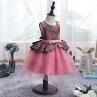 Vente En Gros Robe De Gaze En Filet Gonflé À Fleurs Pour Enfants Nihaojewelry sku image 3