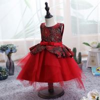 Vente En Gros Robe De Gaze En Filet Gonflé À Fleurs Pour Enfants Nihaojewelry sku image 7