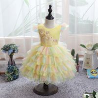 Großhandel Kinder Regenbogenfarben Netz Gaze Kleid Nihaojewelry sku image 5