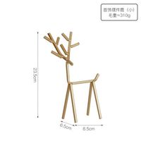 Cross-border New Products Iron Desktop Geometric Ornaments Home Decorations Deer Ornament Rack Necklace Stand Jewelry Storage Rack sku image 1