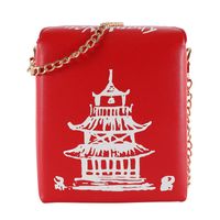 Women's Medium Pu Leather Tower Vintage Style Square Magnetic Buckle Crossbody Bag main image 5