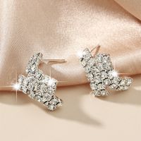 الجملة مجوهرات K-على شكل الماس النحاس أقراط Nihaojewelry main image 3