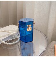 Wholesale Transparent Pearl Chain Portable Messenger Box Bag Nihaojewelry main image 4
