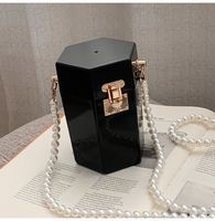Wholesale Transparent Pearl Chain Portable Messenger Box Bag Nihaojewelry main image 5
