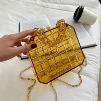 Wholesale Acrylic Jelly Color One-shoulder Messenger Small Square Bag Nihaojewelry main image 1