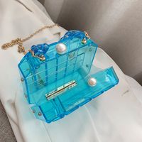 Wholesale Acrylic Jelly Color One-shoulder Messenger Small Square Bag Nihaojewelry main image 3