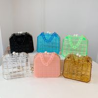 Wholesale Acrylic Jelly Color One-shoulder Messenger Small Square Bag Nihaojewelry main image 5
