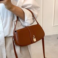 Wholesale Solid Color Lock Buckle Messenger Small Square Bag Nihaojewelry main image 1