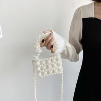 Wholesale Mini Pearl Woven Messenger Bag Nihaojewelry main image 4