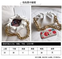 Wholesale Solid Color Thick Chain One-shoulder Underarm Cloud Bag Nihaojewelry main image 4